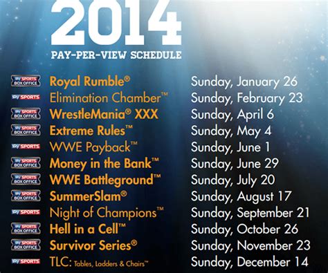 wwe ppv 2014